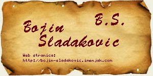 Bojin Sladaković vizit kartica
